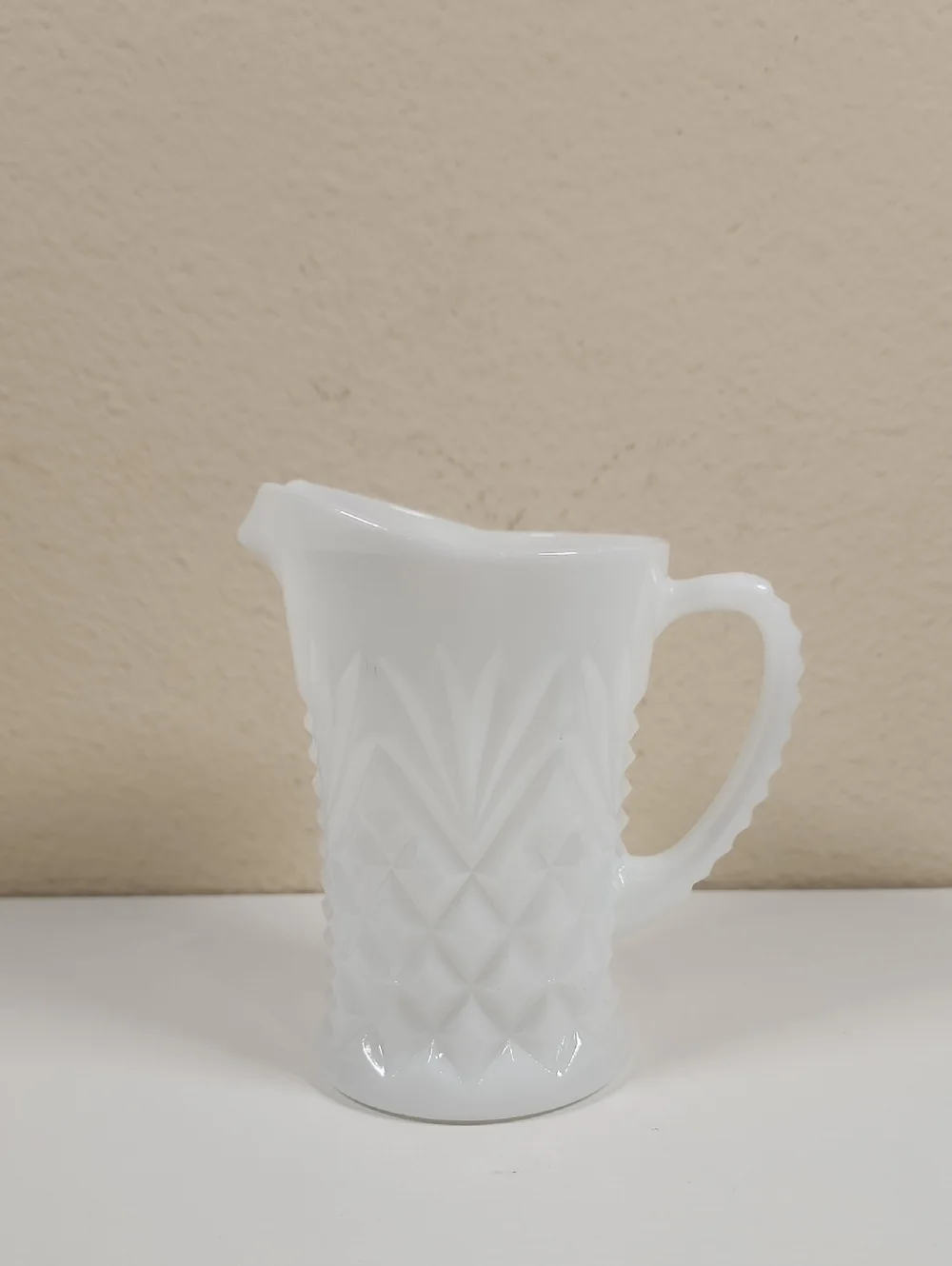 Vintage Anchor Hocking Milk Glass Pitcher